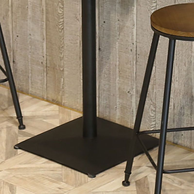 Industrial Style Bar Table Wood and Metal Pub Table for Coffee Shop