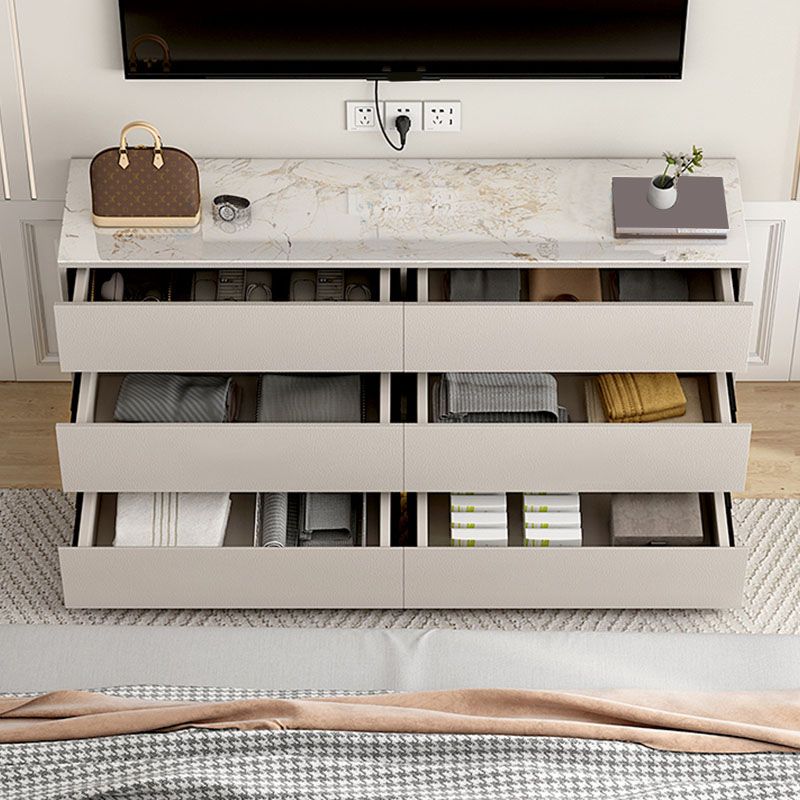 13.65-inch Width Contemporary Storage Chest Dresser Stone Dresser