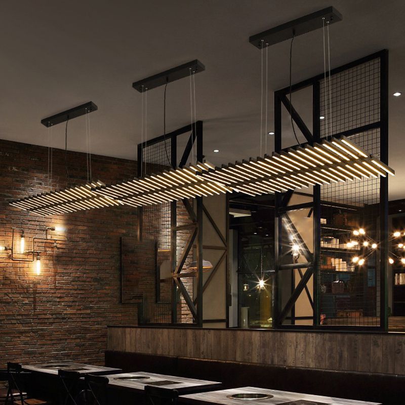Nordic LED Island Lighting Fixture Creative Metal Pendant Light for Dining Room