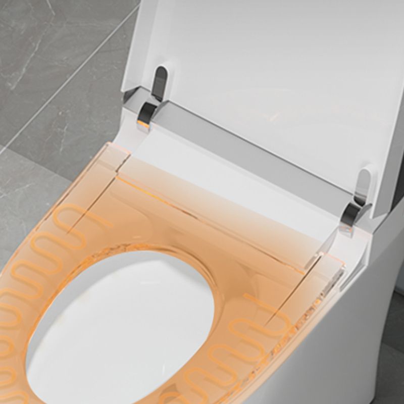 Contemporary Floor Mount Toilet Heated Seat Included Urine Toilet for Bathroom