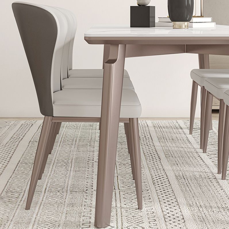 Designer Style Sintered Stone Dining Set Rectangle 1/2/4/5/7 Pieces Dining Room Table Set