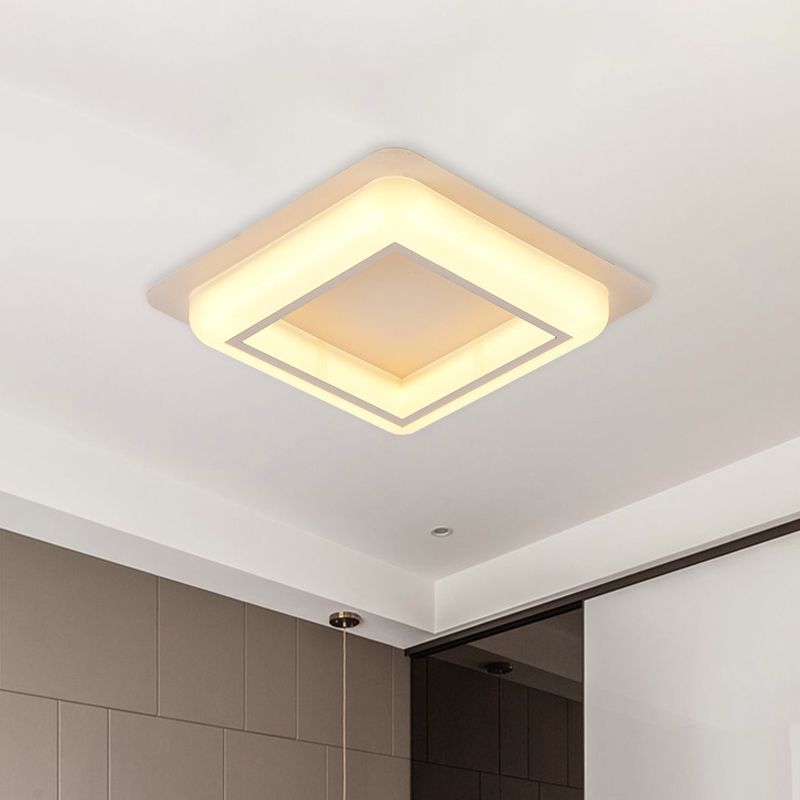 Vierkant plafondinbouw moderne acryl slaapkamer LED inbouwlamp in wit/zwart/grijs