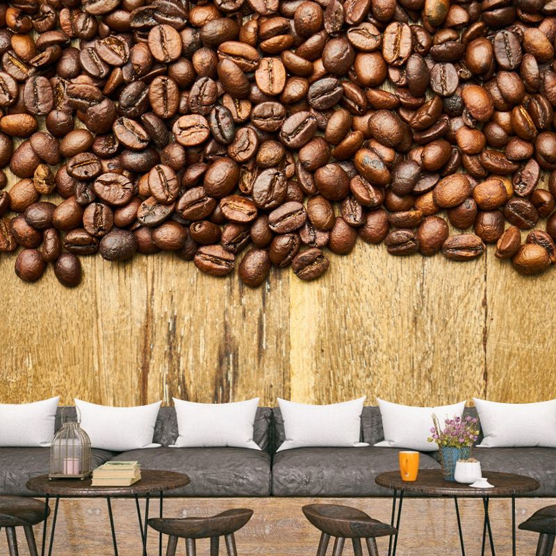 Coffee Beans Wall Murals for Coffee Shop Decoration Custom Size, Waterproofing