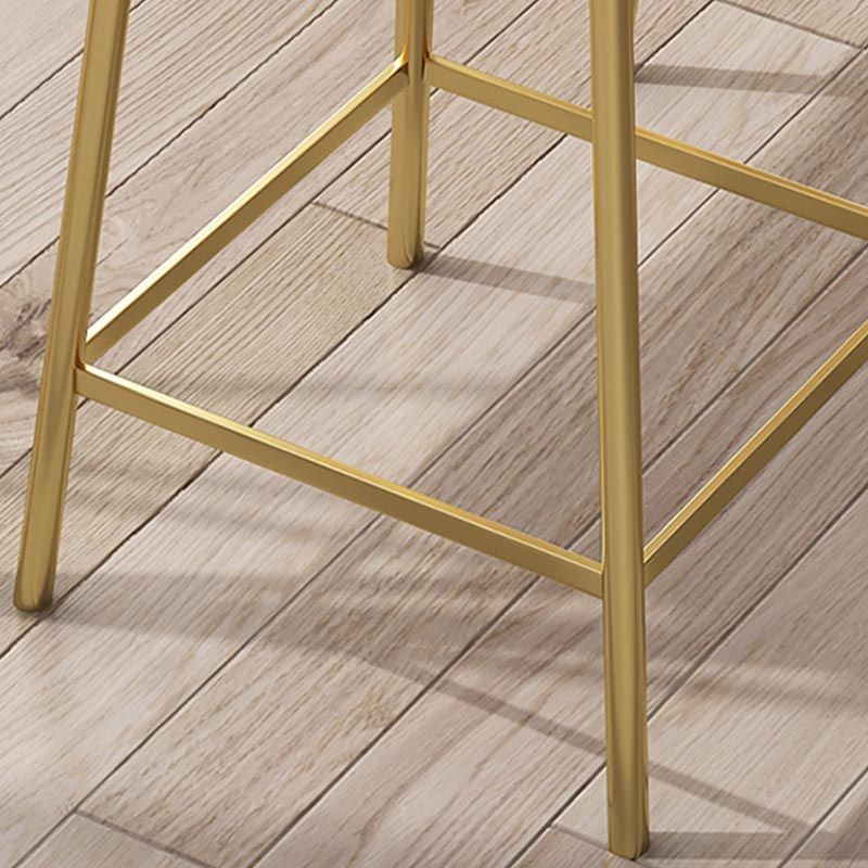 Contemporary Home Footrest Barstool Matte Finish Upholstered Stool