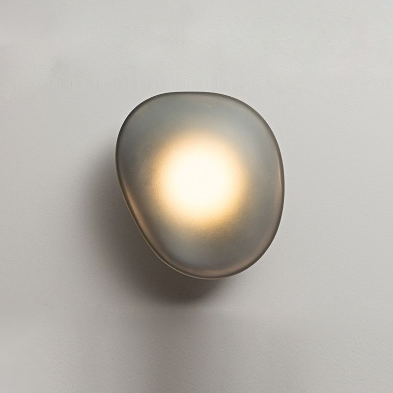 Nordic Glass Pebble Wall Sconce Living Room Background LED Wall Light Fixture