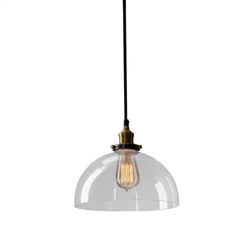 1 Light Light Kit Retro Industrialglas hängendes Licht mit hängenden Kabel für das Restaurant