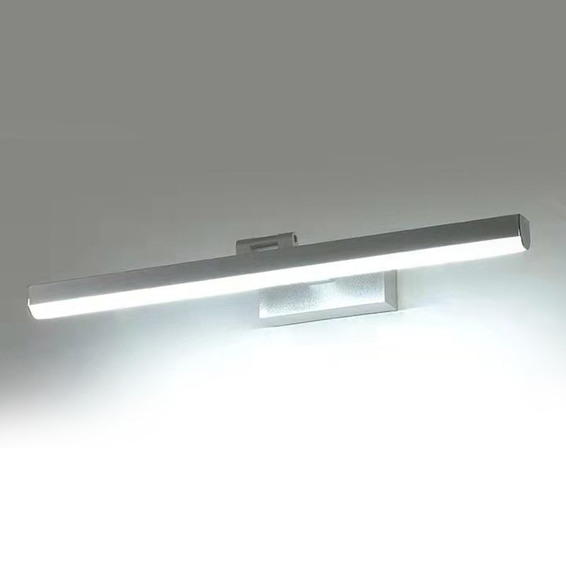 Modern Style Strip Shape Wall Lighting Metal 1 Light Sconce Light for Shower Room