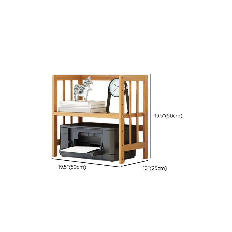 Contemporary Bookcase Open Shelf Bamboo Vertical Shelf Bookcase