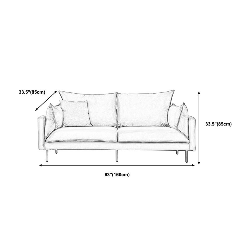 Sofa arrière lâche moderne 33,46 "Tissu de haut tissu High Tear Resistance Oreader Top Bras Sofa
