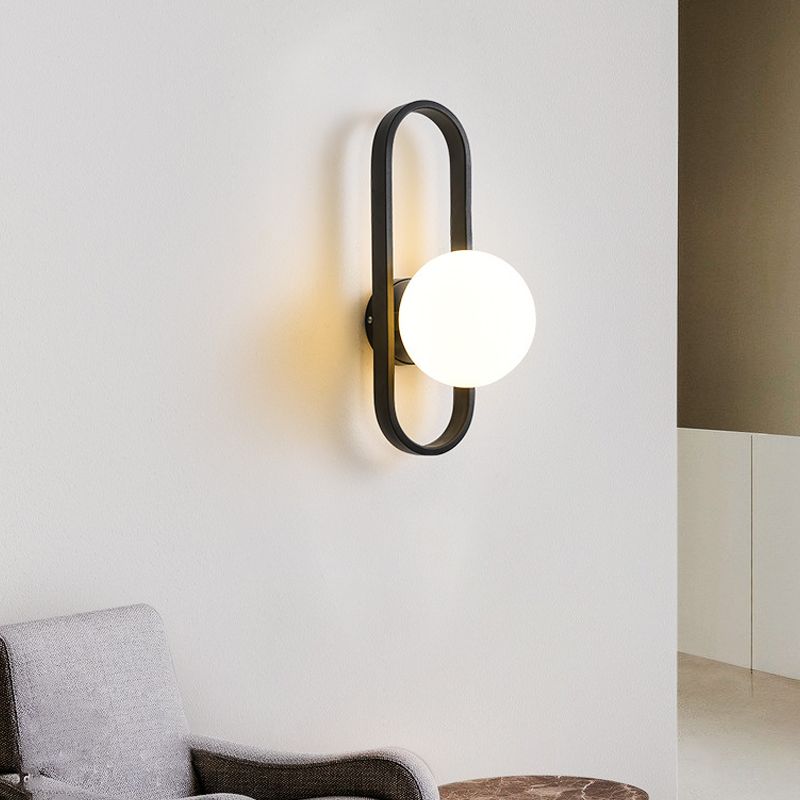 Éclair mural de la teinte en verre style moderne à 1 lumière luminaire mural