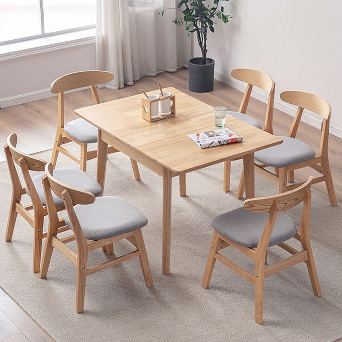 Cuisine contemporaine chaises à dos ouvert chaise latéral sans bras avec des jambes en bois