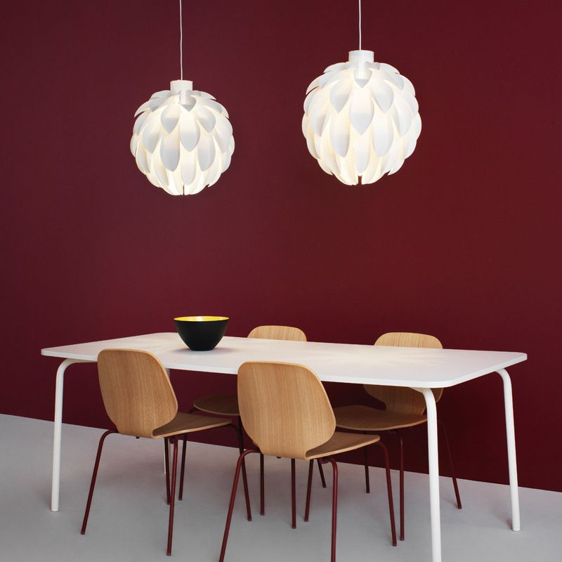 Acrylic Petal Pendant Ceiling Light Minimalist Style Hanging Pendant Light in White