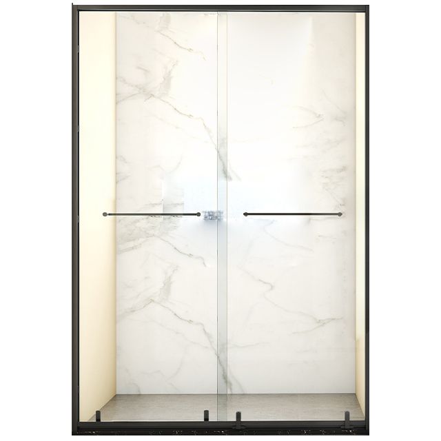 Tempered Shower Bath Door Double Sliding Shower Door with 2 Handle