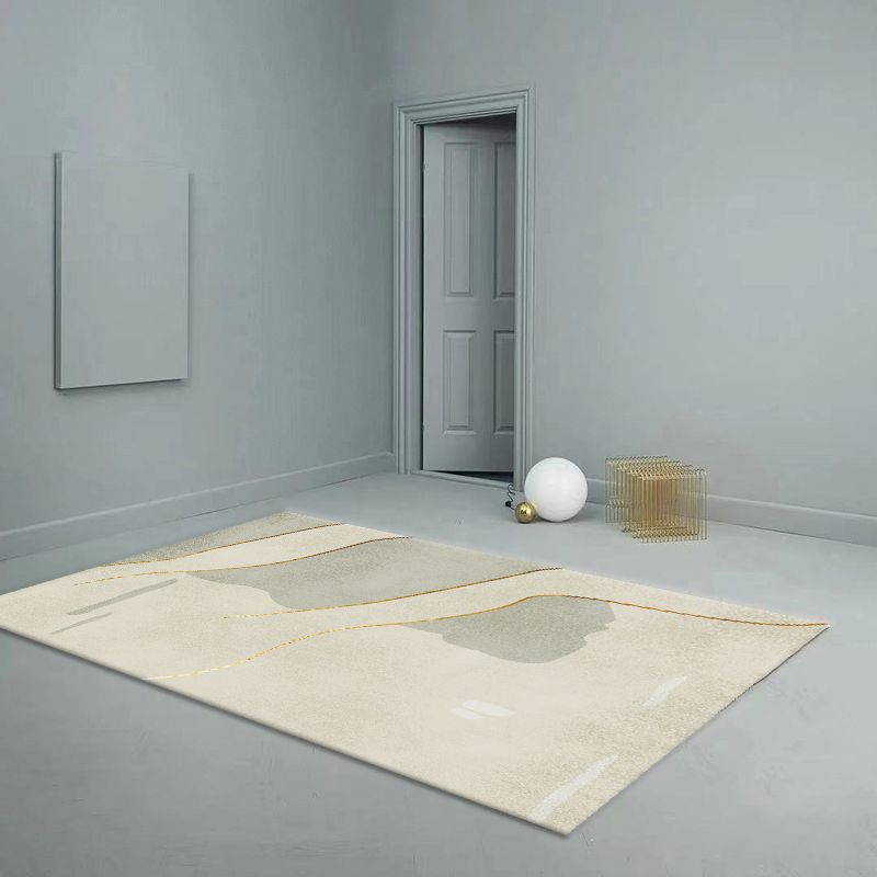 Artistic Indoor Carpet Trendy Washable Area Rug Polyster Carpet with Non-Slip Backing