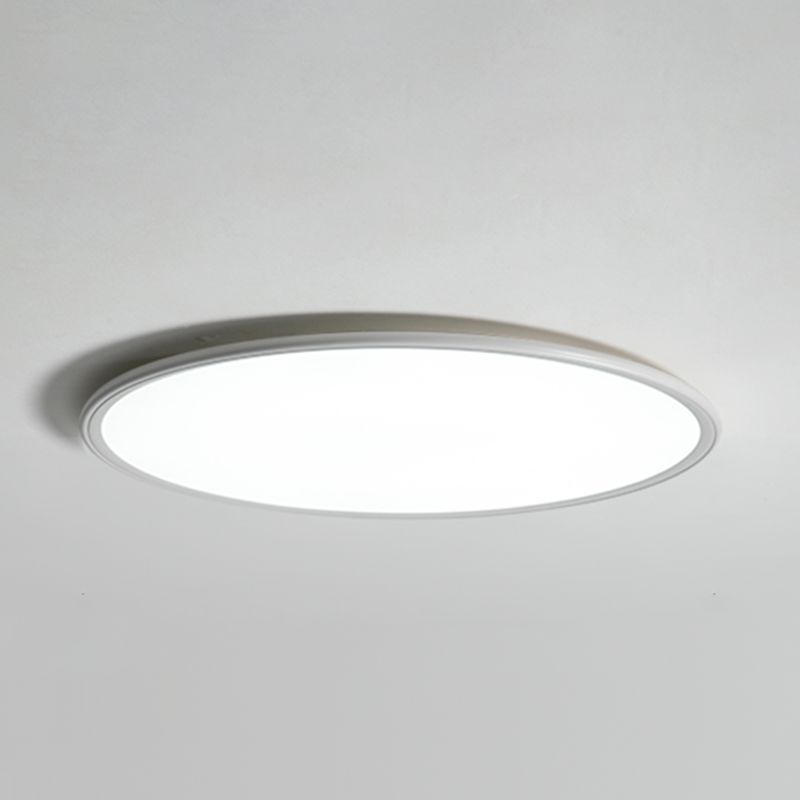 Modern Style Geometry Shape Ceiling Fixture Metal 1-Light Ceiling Mounted Light in White