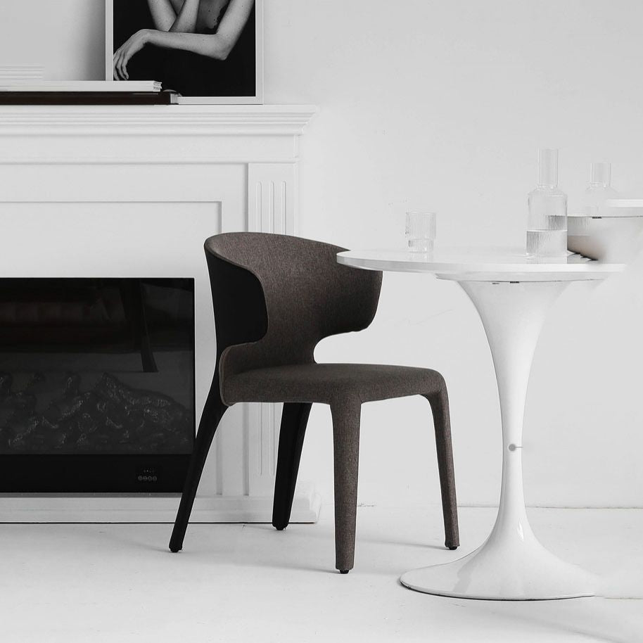 Chaise de salle à manger en métal moderne, bras à oreilles, chaise simple pour usage domestique