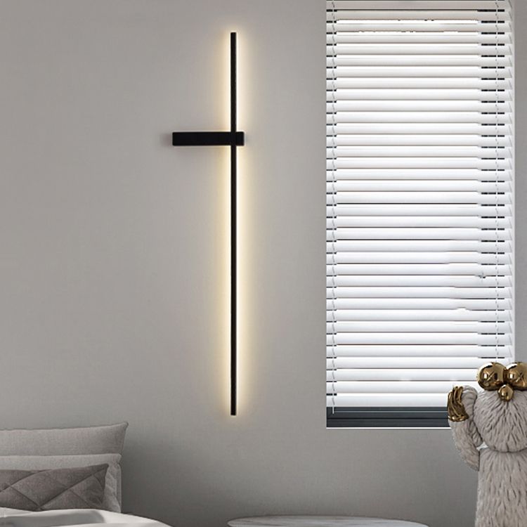 Metal Linear Shade Wall Sconce Modern Style 2 Lights Wall Mounted Light