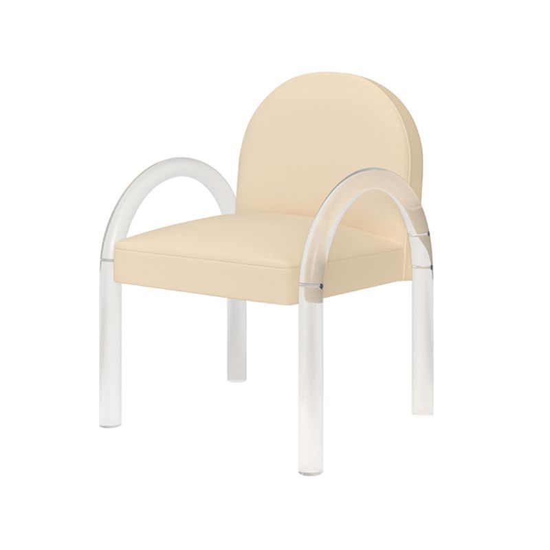 Basic Four Leg Tight Back Solid Color Accent Chair Set for Living Room