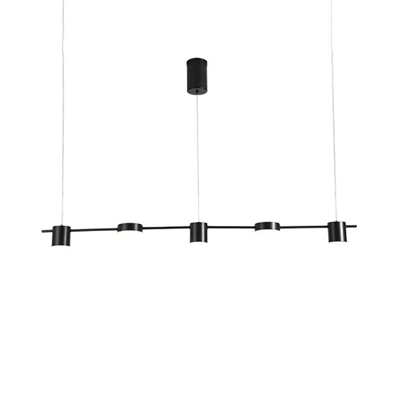 Metal Cylinder Island Light Fixtures Modern Multiple-Light Island Pendant
