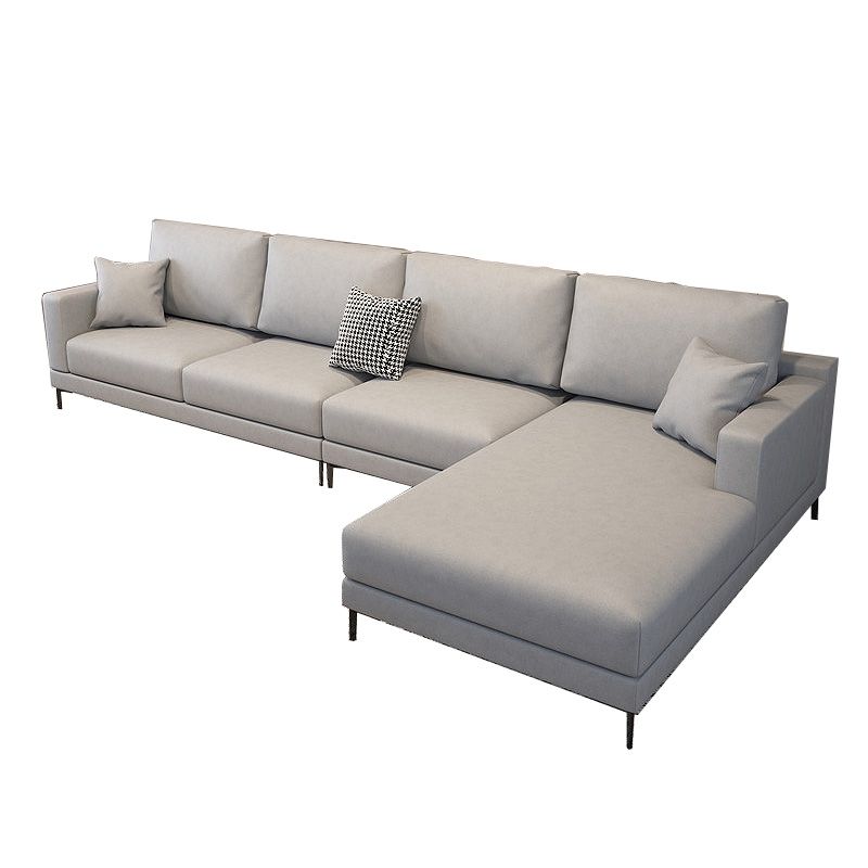 124x67x29.5 Faux Leather Sectiona Square Arm for Living Room