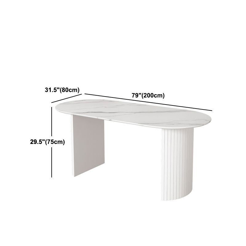 White Dining Table Simple Style Dinette Table for Home and Kitchen