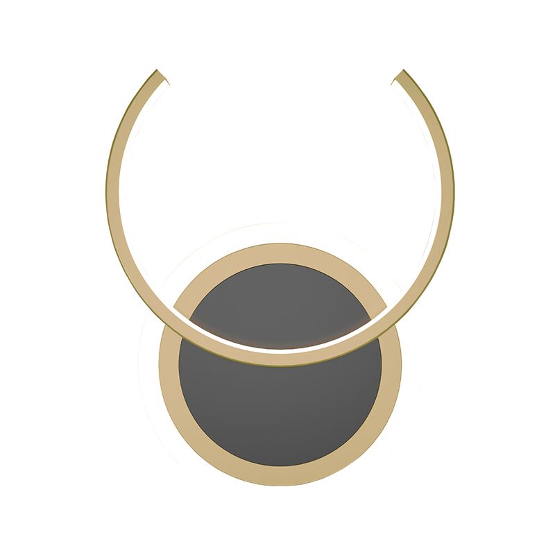 Metal C-Shaped Wall Sconce Light Nordic LED Wall Lighting in Gold for Bedroom, Warm/White Light