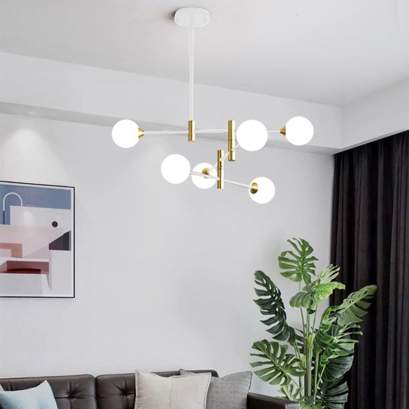 Éclairage de pendentif à balle en verre