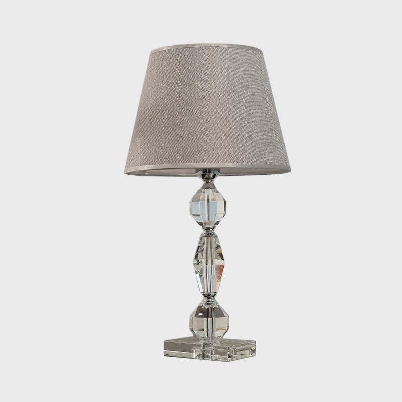 1 hoofd gefacetteerde ballen tafellicht modern heldere kristallen nachtkastje lamp met vat stof schaduw