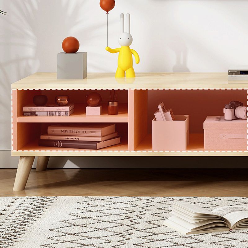Engineered Wood TV Media Console with Drawers Scandinavian TV Stand