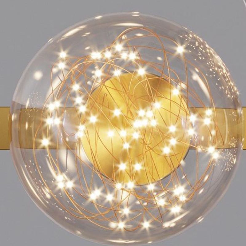 Luces de lámparas de la isla contemporánea Sphere Glass Island Lights para cocina