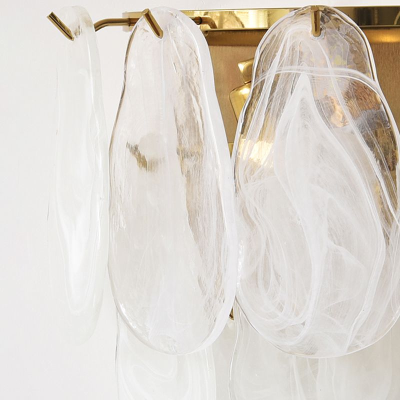 Wall Light Fixture Modern Style Glass Shaded Wall Mount Lighting