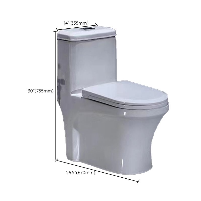 Contemporary White Flush Toilet Floor Mounted Toilet Bowl for Washroom