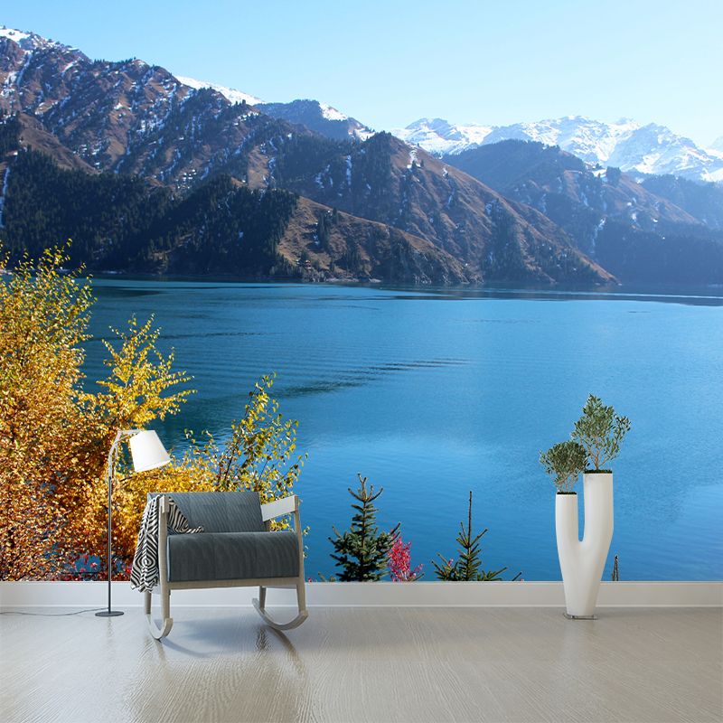 Photography Pattern Mildew Wall Mural  Lake Horizontalt for Living Room