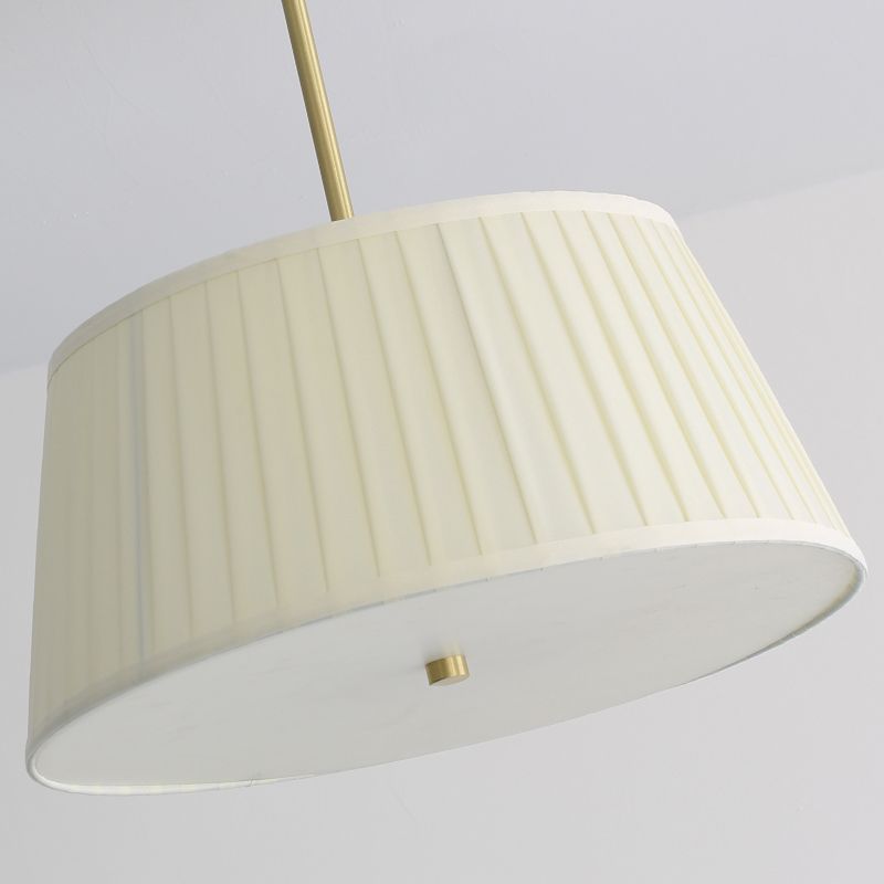 Chandelier Lighting Fixture Minimalist-Style Metal Pleated Lampshade Ceiling Pendant Light for Bedroom