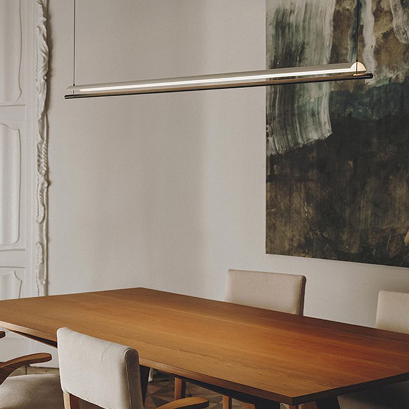 Retrase Black Island Light Modern Metal Led Island Colgante para sala de estar