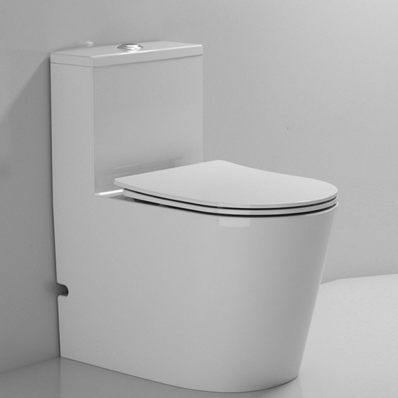 Traditional White Floor Mounted Toilet Slow Close Seat Included Toilet Bowl for Bathroom