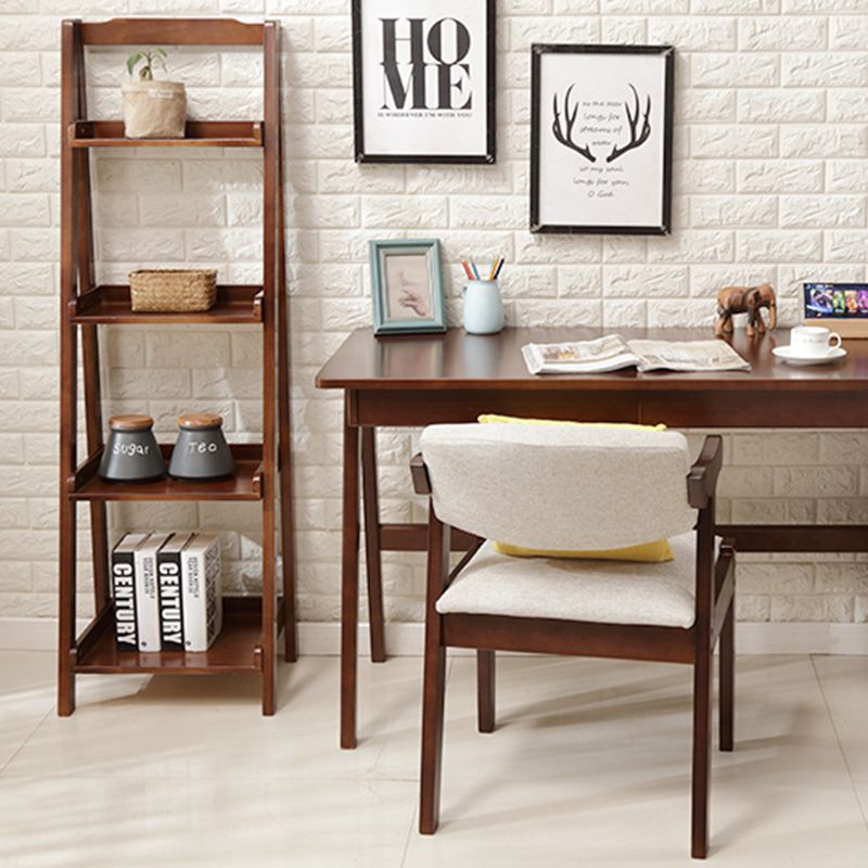 Contemporary Shelves Included Bookshelf Wooden Ladder Bookcase