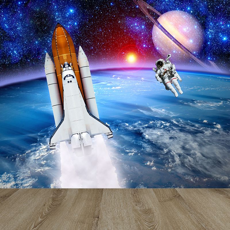 Big Space Shuttle Mural Wallpaper Decorative Fictional Living Room Wall Covering