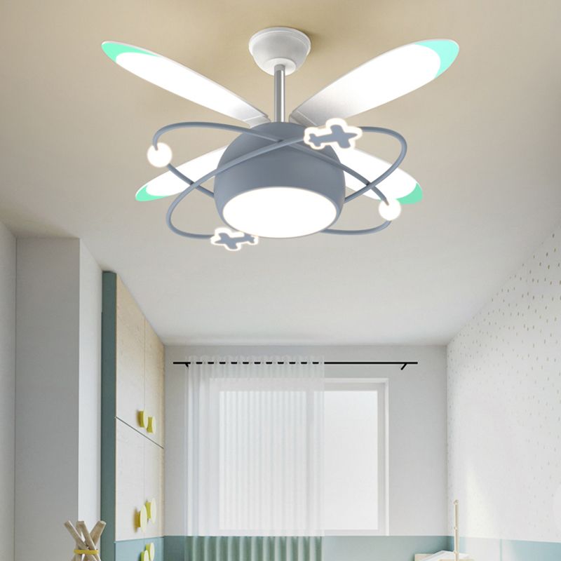 Kids Style Unique Shape Ceiling Fan Lamps Metal Ceiling Fan Lighting for Living Room