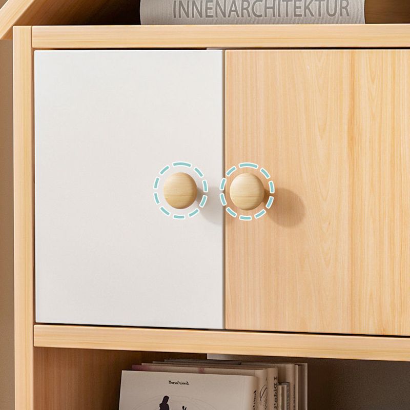 Engineered Wood Closed Back Bookshelf Standard Modern Bookcase