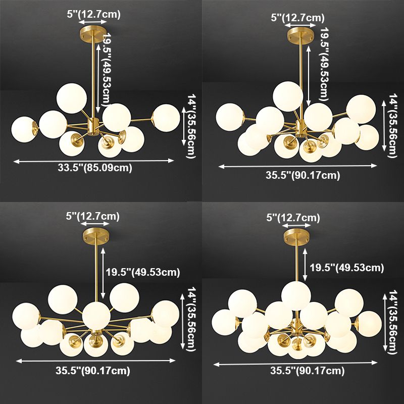 Zeitgenössische weiße Glasdecke Anhänger hell kugelhaltiges Hanghänge Licht für Schlafzimmer