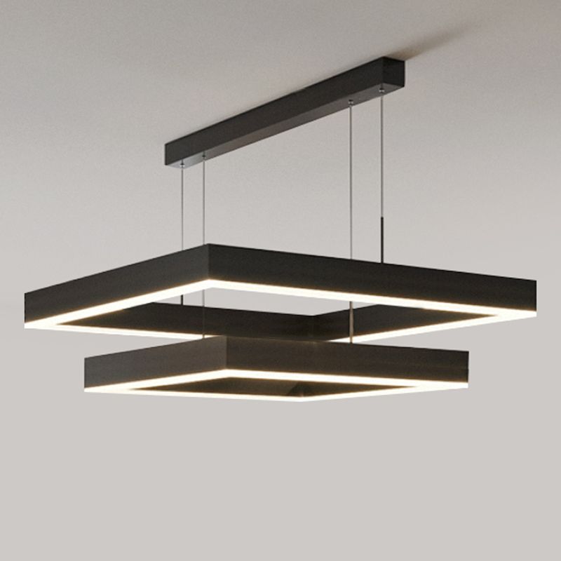 Multi-Tier Pendant Light Fixture Modern Minimalist Style Aluminum Pendant Lights