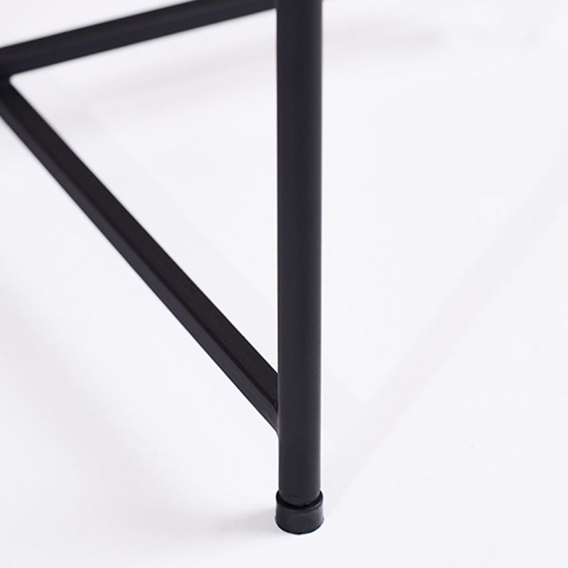 Cross Legs Tray Top Coffee Table Round Metallic Cocktail Table