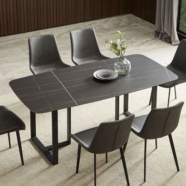 Modern Sintered Stone Dining Table Set Rectangle 1/2/5/7 Pieces Dining Set for Home Use