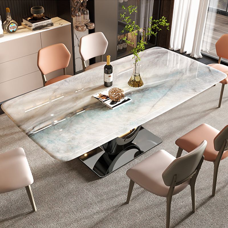 Rectangle Dinner Table Contemporary Pedestal Dining Room Table