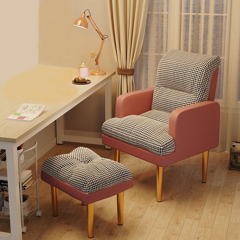 Faux Leather Chair 25.9" L x 25.9" W x 37.4" H Arms Included Chair for Living Room