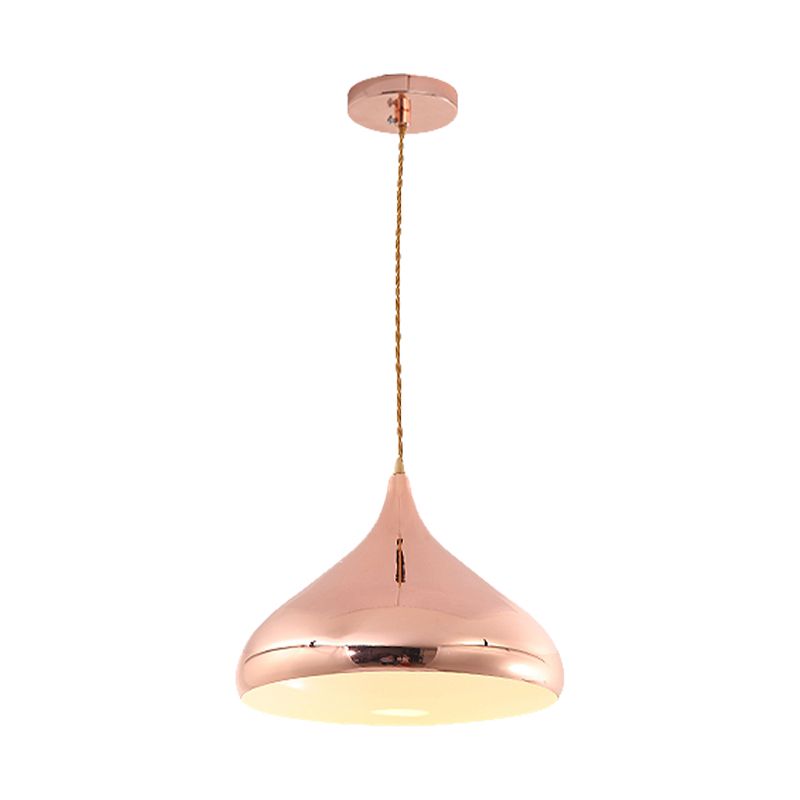 Dormitorio en forma de cebolla colgante de metal claro una lámpara colgante contemporánea ligera en oro rosa