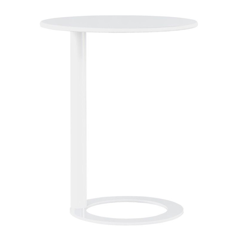 Scandinavian Metal Round End Table Pedestal 18.9"/ 23.6" H Side Table