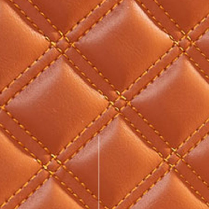 Glam Pouf Ottoman Genuine Leather Upholstered Solid Color Square Ottoman