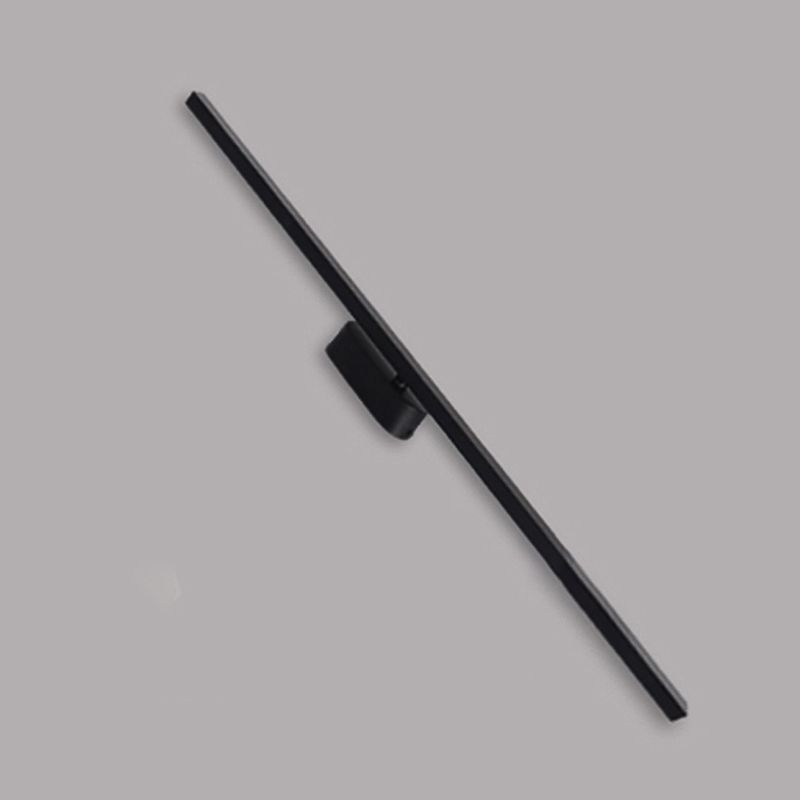 Forma lineal Luz de pared de metal Estilo moderno de 2 luces Luz de pared de pared en negro